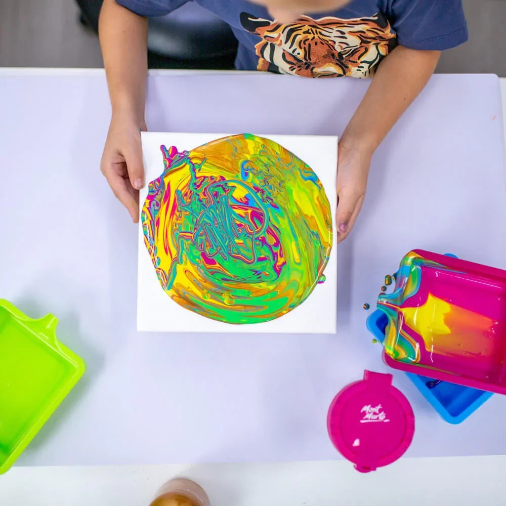 საღებავის ჩამოსასხმელი ტრეიები 4 ცალი MM Paint Pouring Trays 4pc