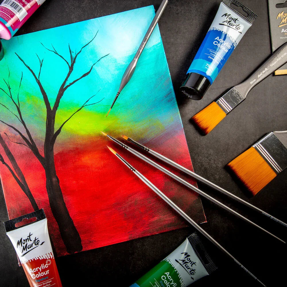 ფუნჯი სინთეტიკური (ბრტყელი) 25მმ Acrylic Brush Premium Taklon Flat Wide 25mm