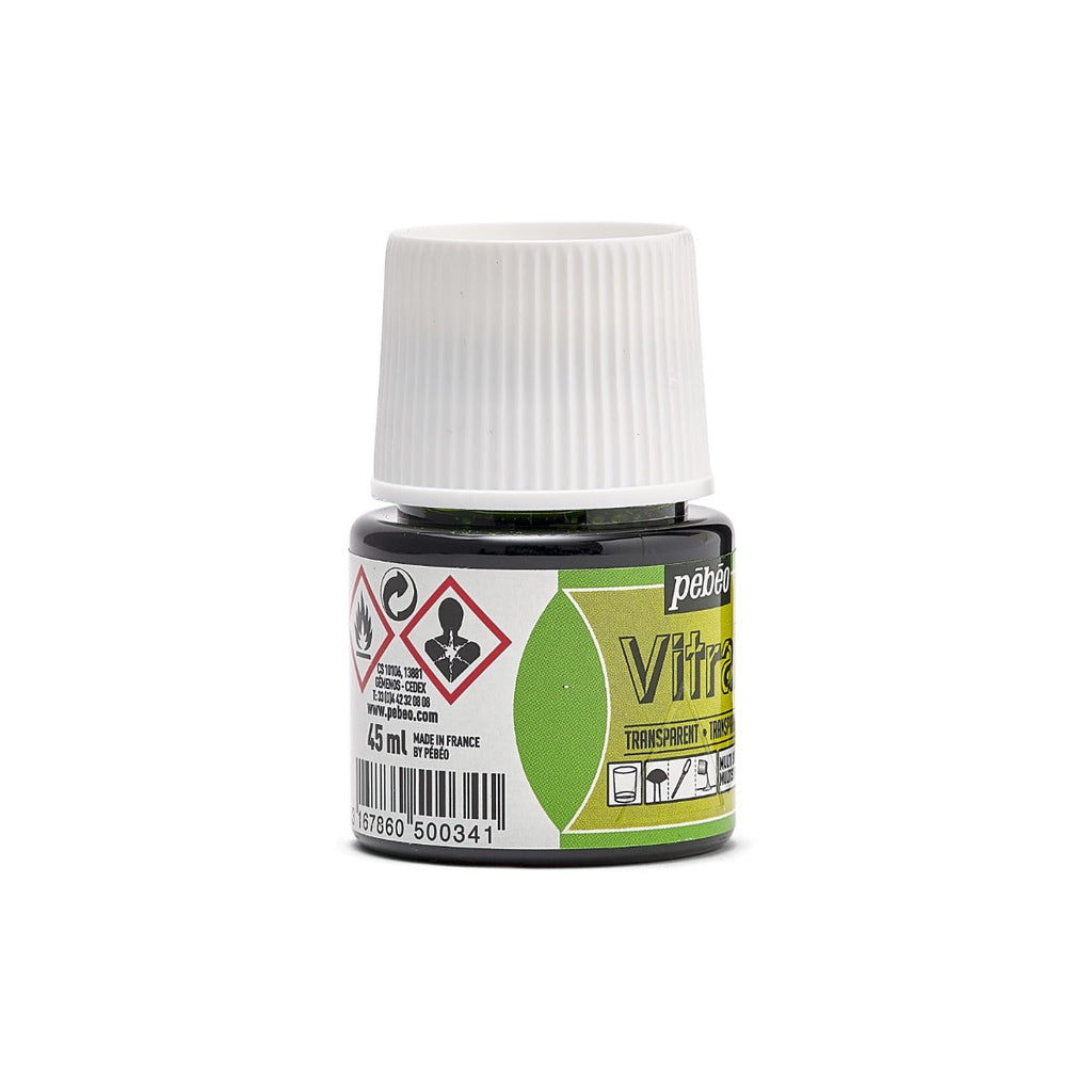 ვიტრაჟის საღებავი გამჭვირვალე ვაშლისფერი მწვანე 45 მლ - VITRAIL TRANSPARENT 45 ML APPLE GREEN
