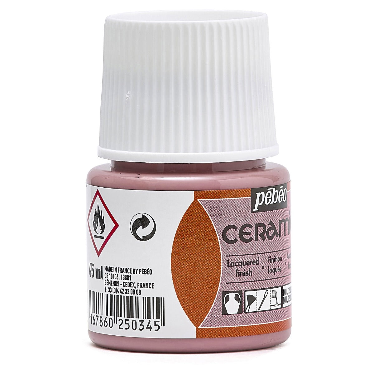 კერამიკის საღებავი ვარდისფერი 45 მლ - CERAMIC 45ML PINK - Pebeo