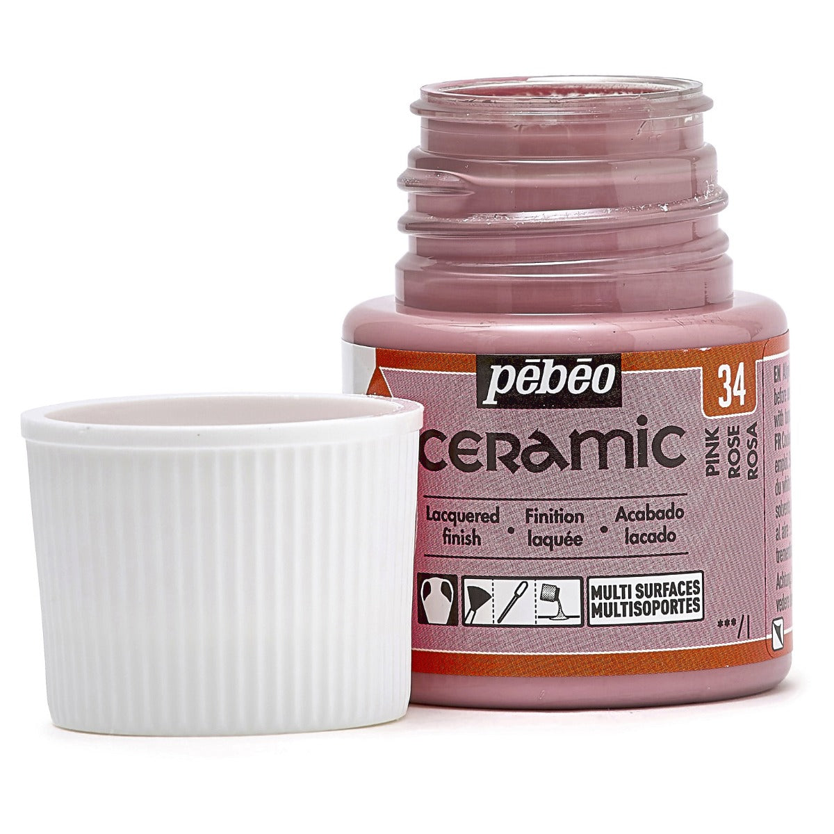 კერამიკის საღებავი ვარდისფერი 45 მლ - CERAMIC 45ML PINK - Pebeo
