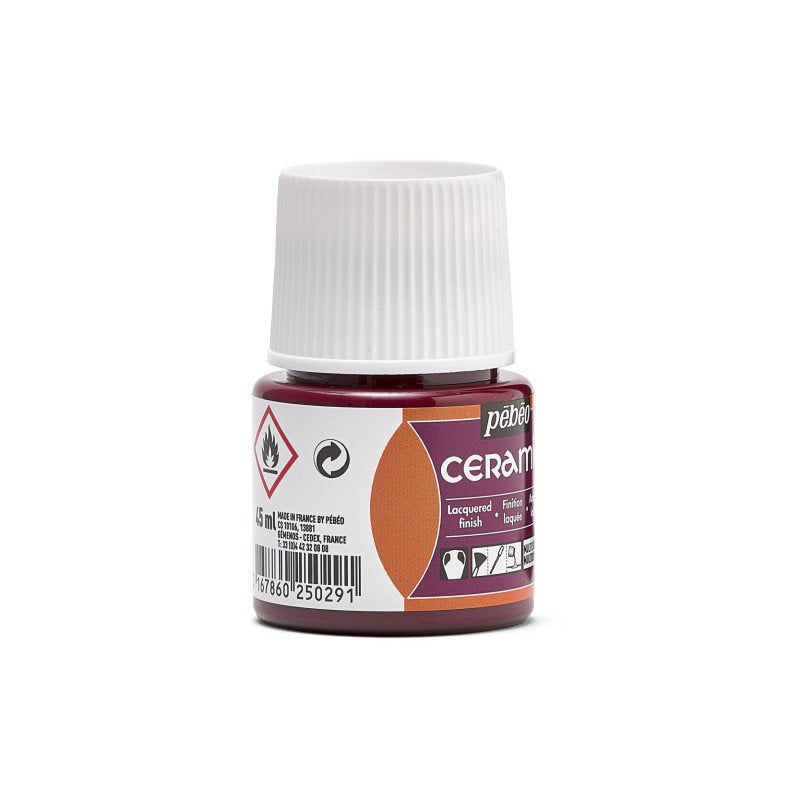 კერამიკის საღებავი ლალისფერი 45 მლ - CERAMIC 45 ML RUBY