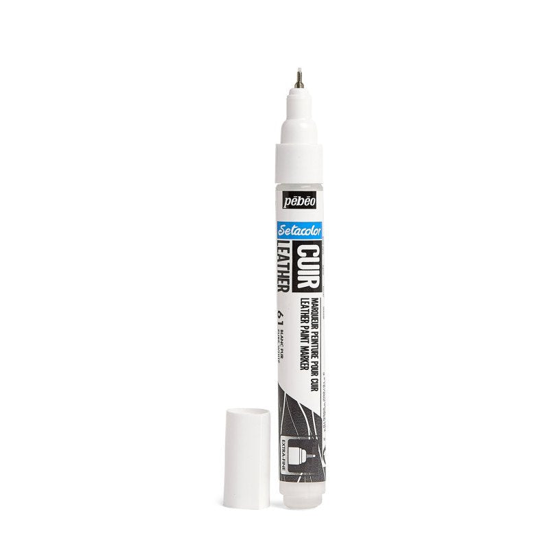 ტყავის მოსახატი მარკერი თეთრი - SETACOLOR LEATHER MARKER – PURE WHITE