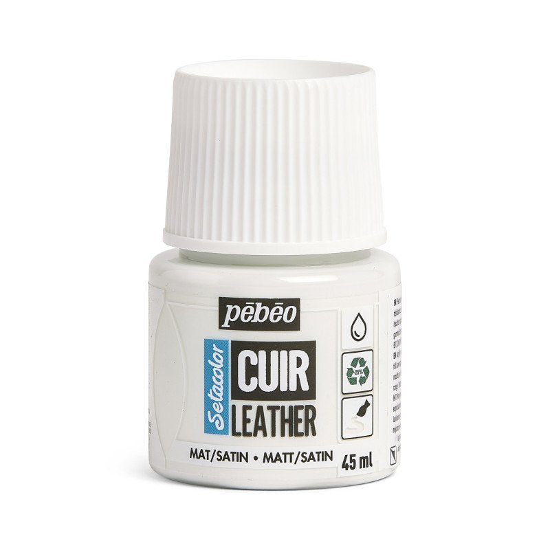 ტყავის საღებავი თეთრი 45 მლ - SETACOLOR LEATHER 45ML – PURE WHITE
