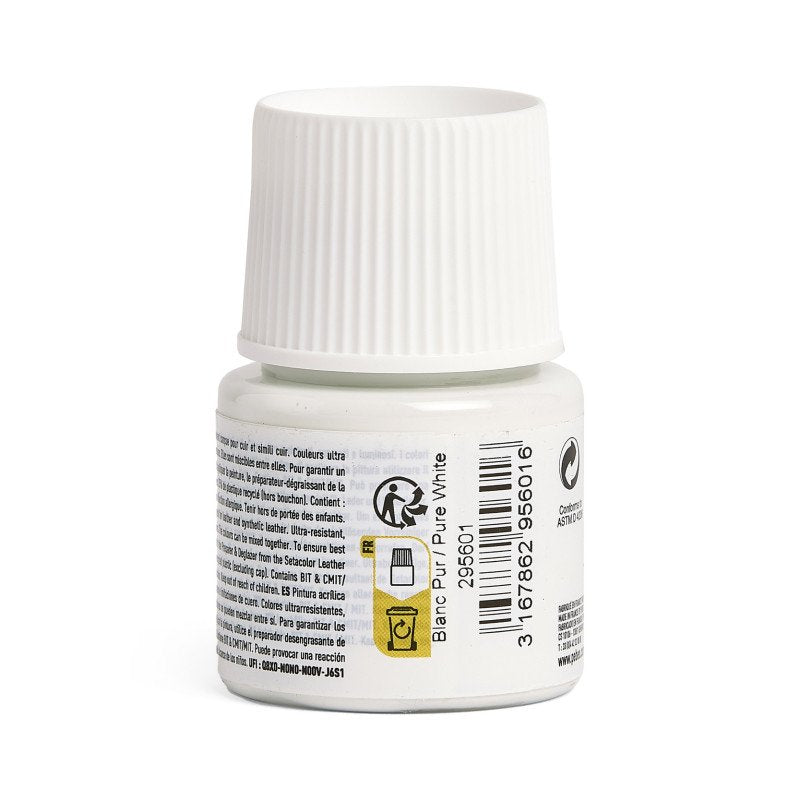 ტყავის საღებავი თეთრი 45 მლ - SETACOLOR LEATHER 45ML – PURE WHITE