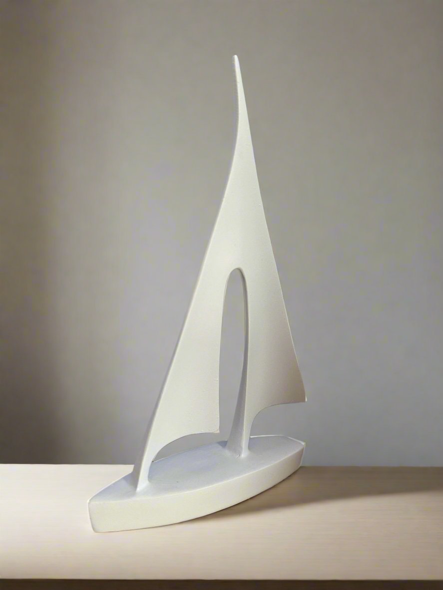 დეკორი გემი - White/Black sailboat ornament