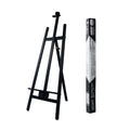 Деревянный мольберт с черной задней опорой MM Rear Support Easel - черный в разобранном виде