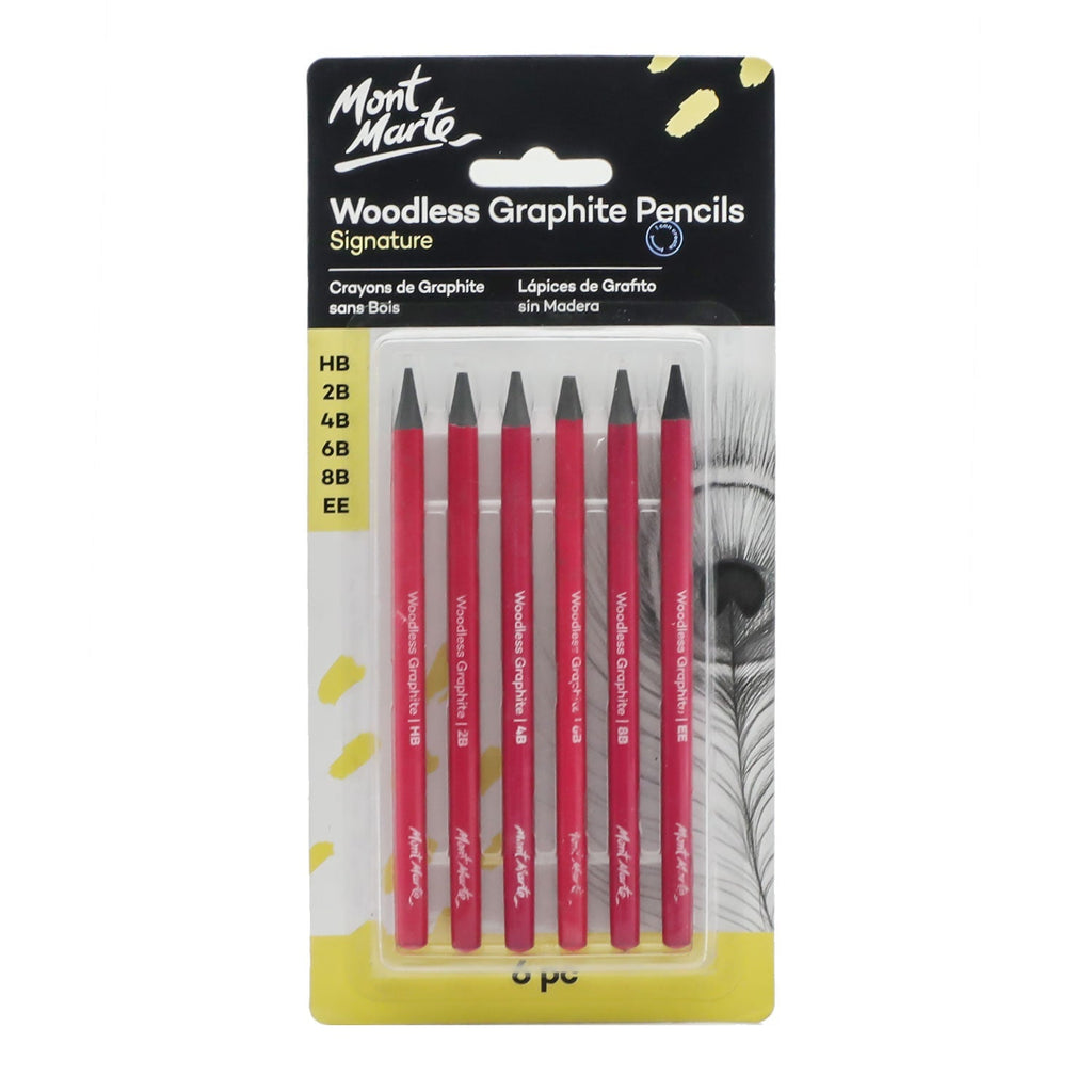ხისგარეშე გრაფიტის ფანქრები (სანგინა) Woodless Graphite Pencils 6pc