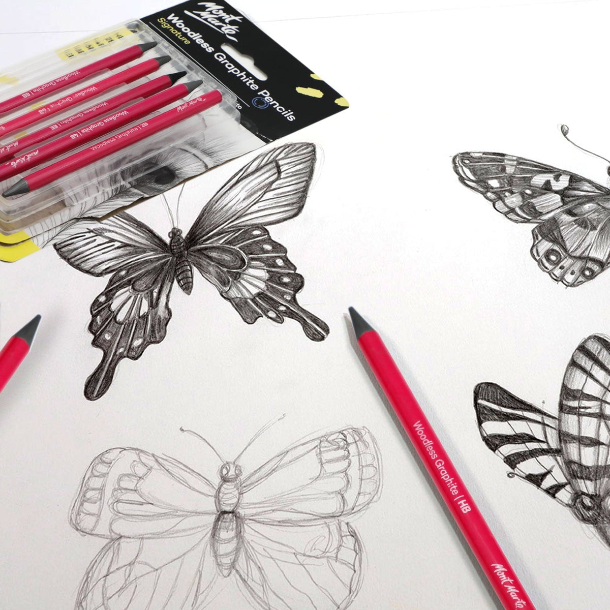 MM Woodless Graphite Pencils 6pc