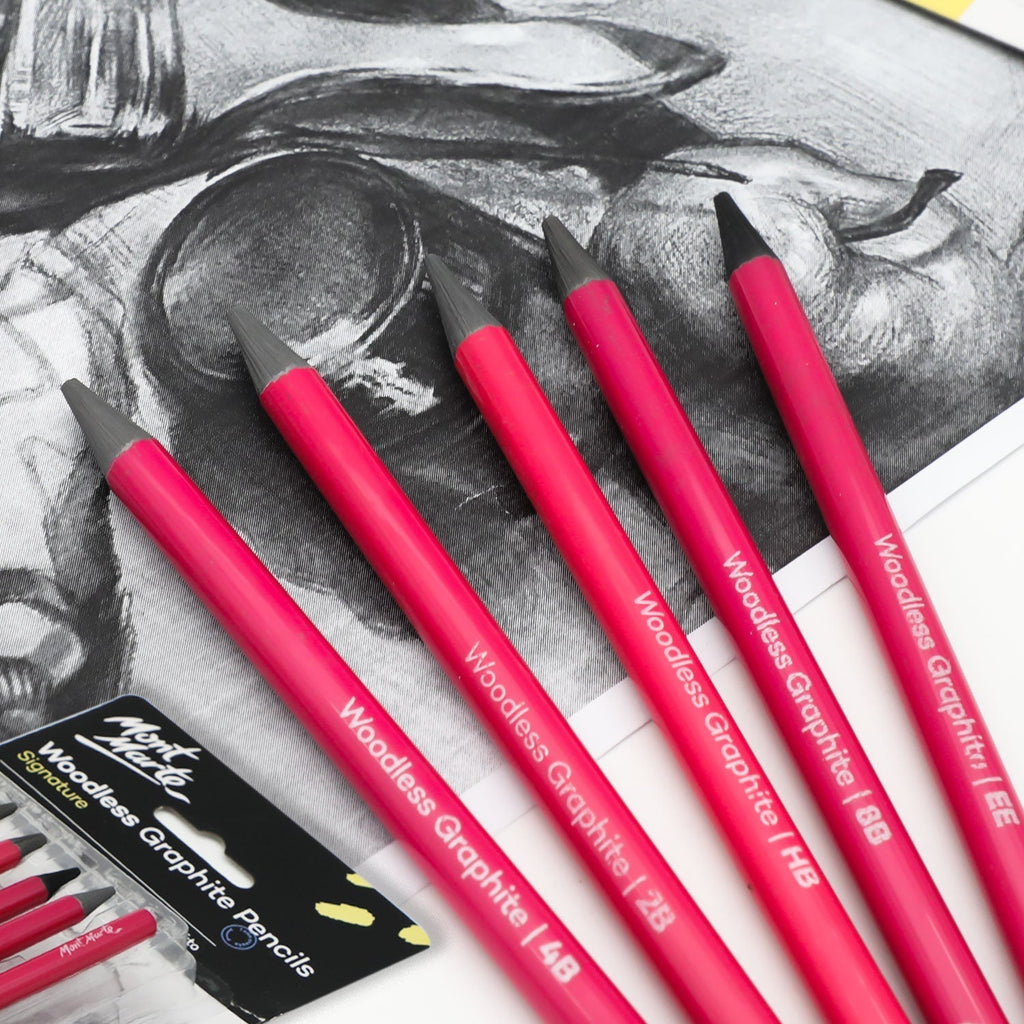 MM Woodless Graphite Pencils 6pc
