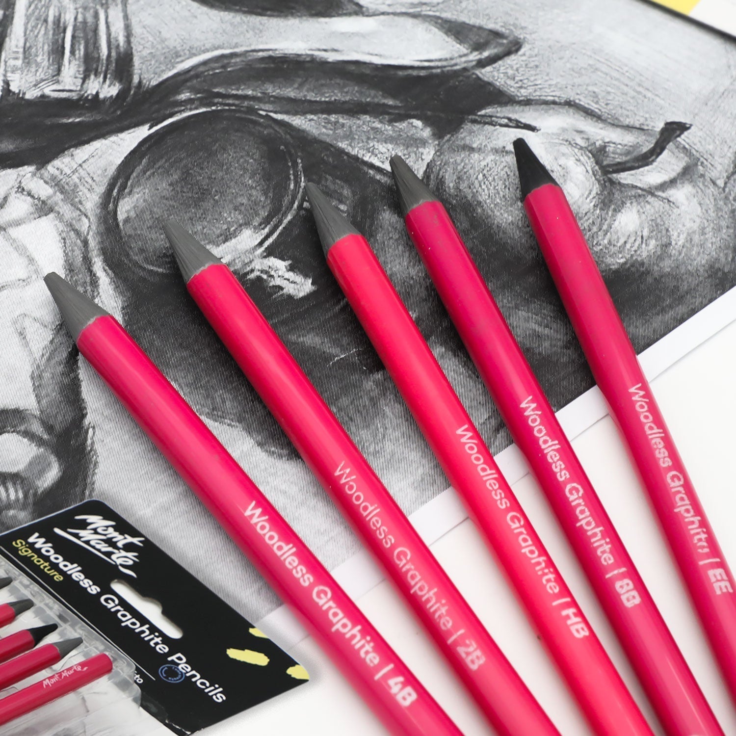 ხისგარეშე გრაფიტის ფანქრები (სანგინა) Woodless Graphite Pencils 6pc