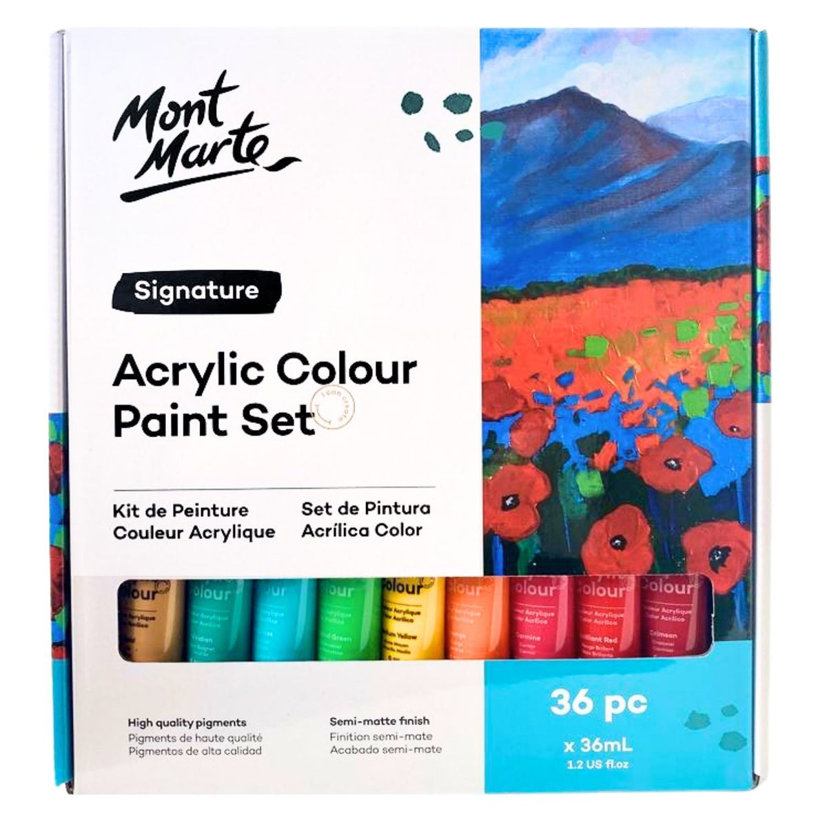 Набор акриловых красок 36 цветов MM Acrylic Paint Set 36шт x 36мл 