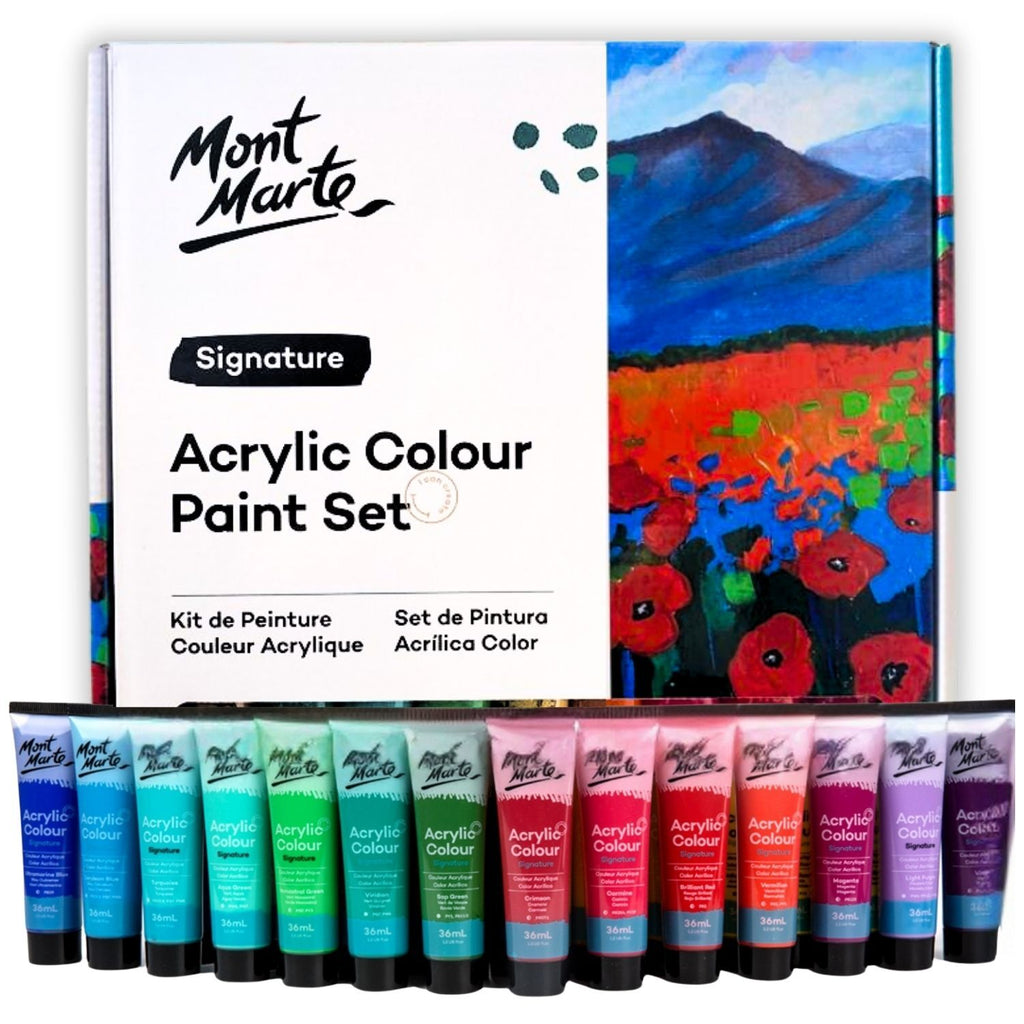 Набор акриловых красок 36 цветов MM Acrylic Paint Set 36шт x 36мл 