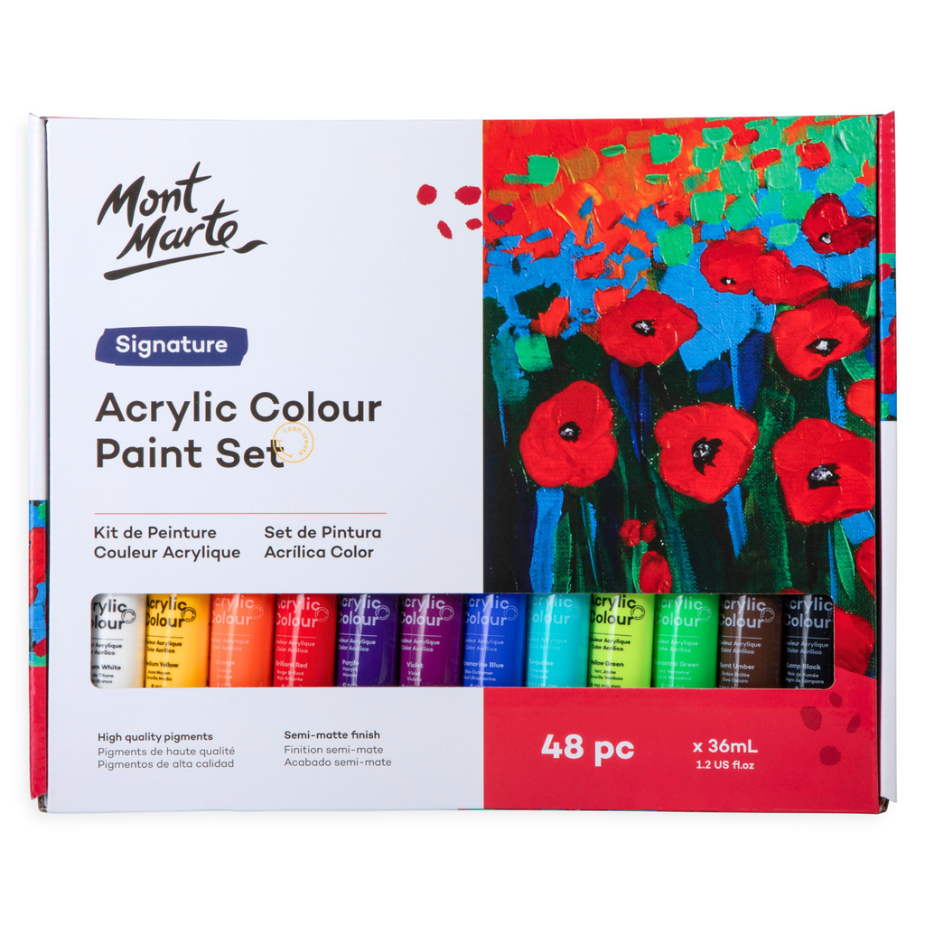 Набор акриловых красок 48 цветов MM Acrylic Paint Set 48шт x 36мл