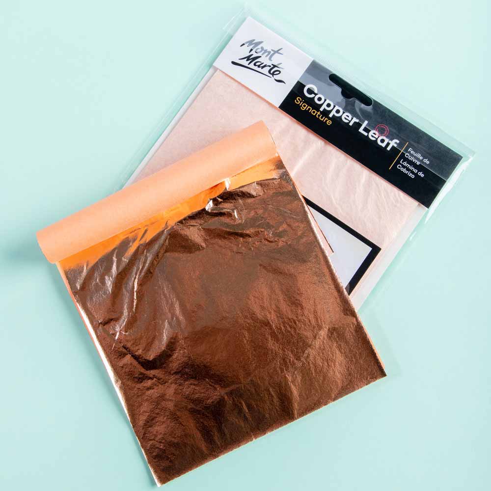 სპილენძის საიმიტაციო ფირფიტები MM Copper Leaf 14x14cm 25 sheets