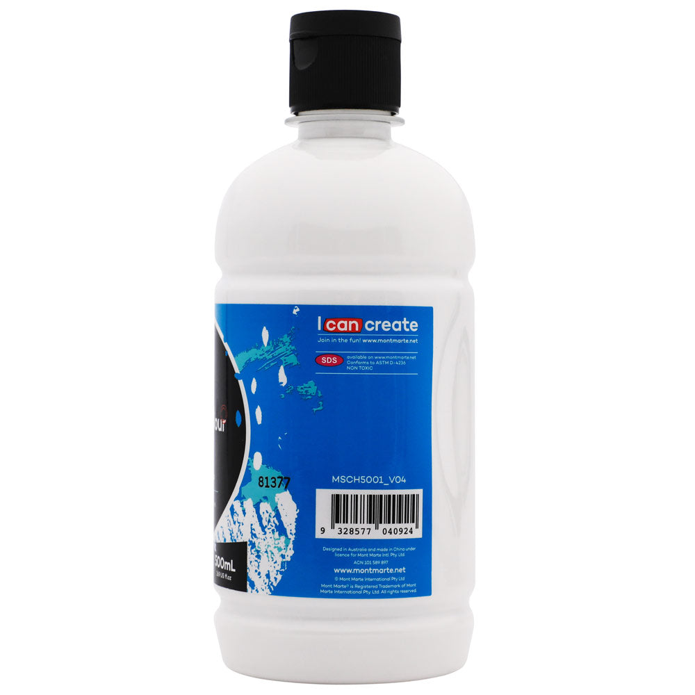 აკრილის საღებავი ტიტანის თეთრი MM Studio Acrylic 500ml bottle - Titanium White