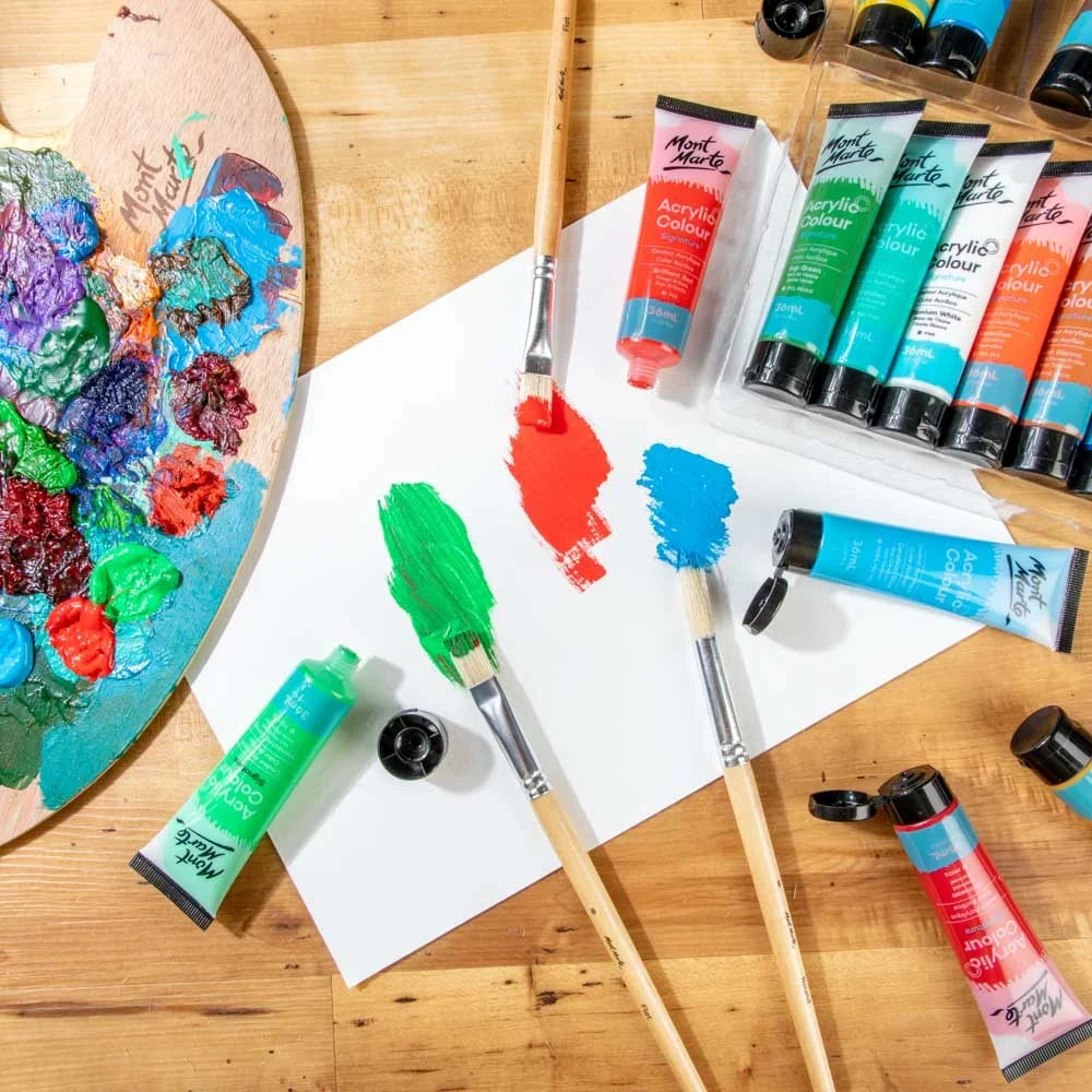 აკრილის საღებავები 18 ფერი ნაკრები MM Acrylic Paint Set 18pc x 36ml