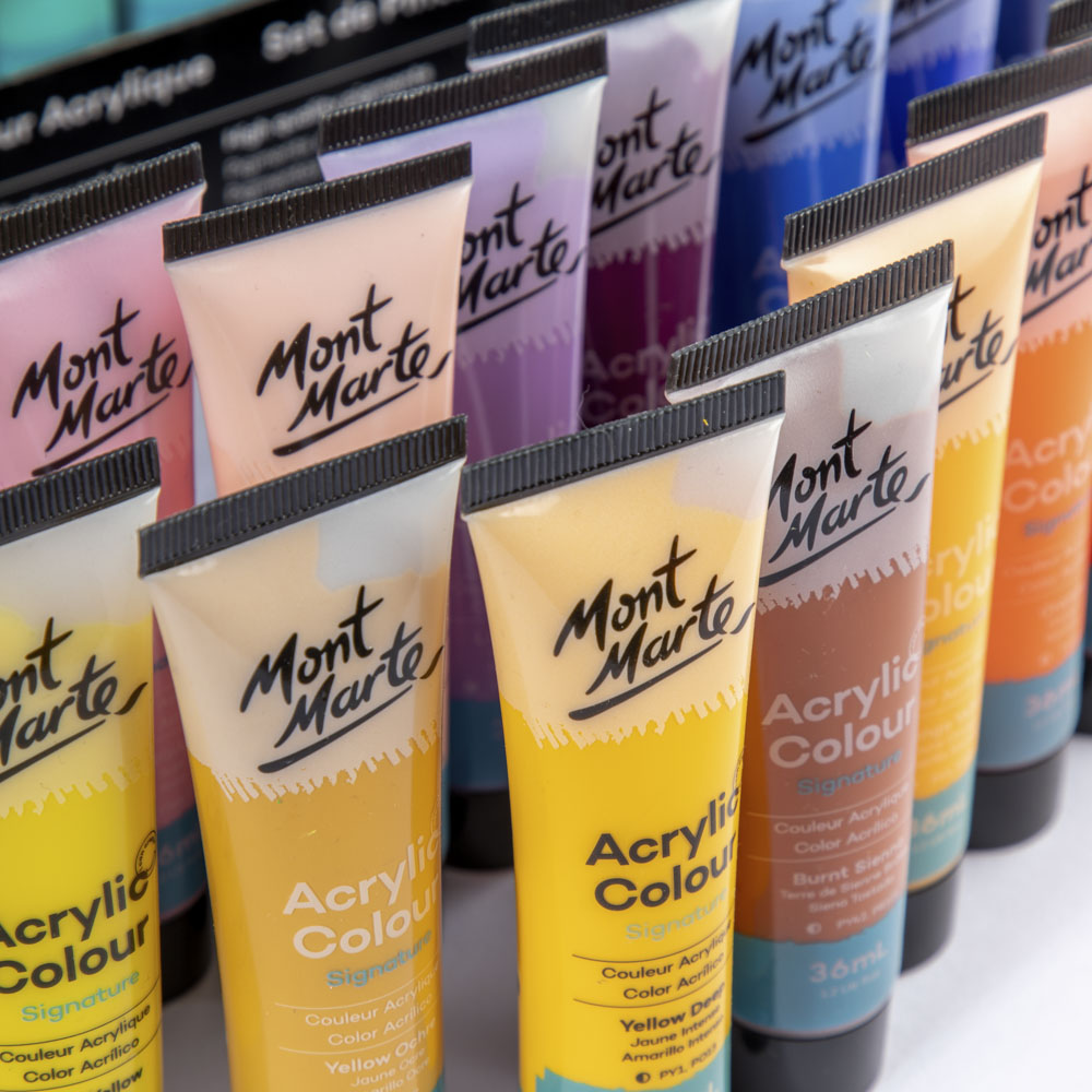აკრილის საღებავები 48 ფერი ნაკრები MM Acrylic Paint Set 48pc x 36ml