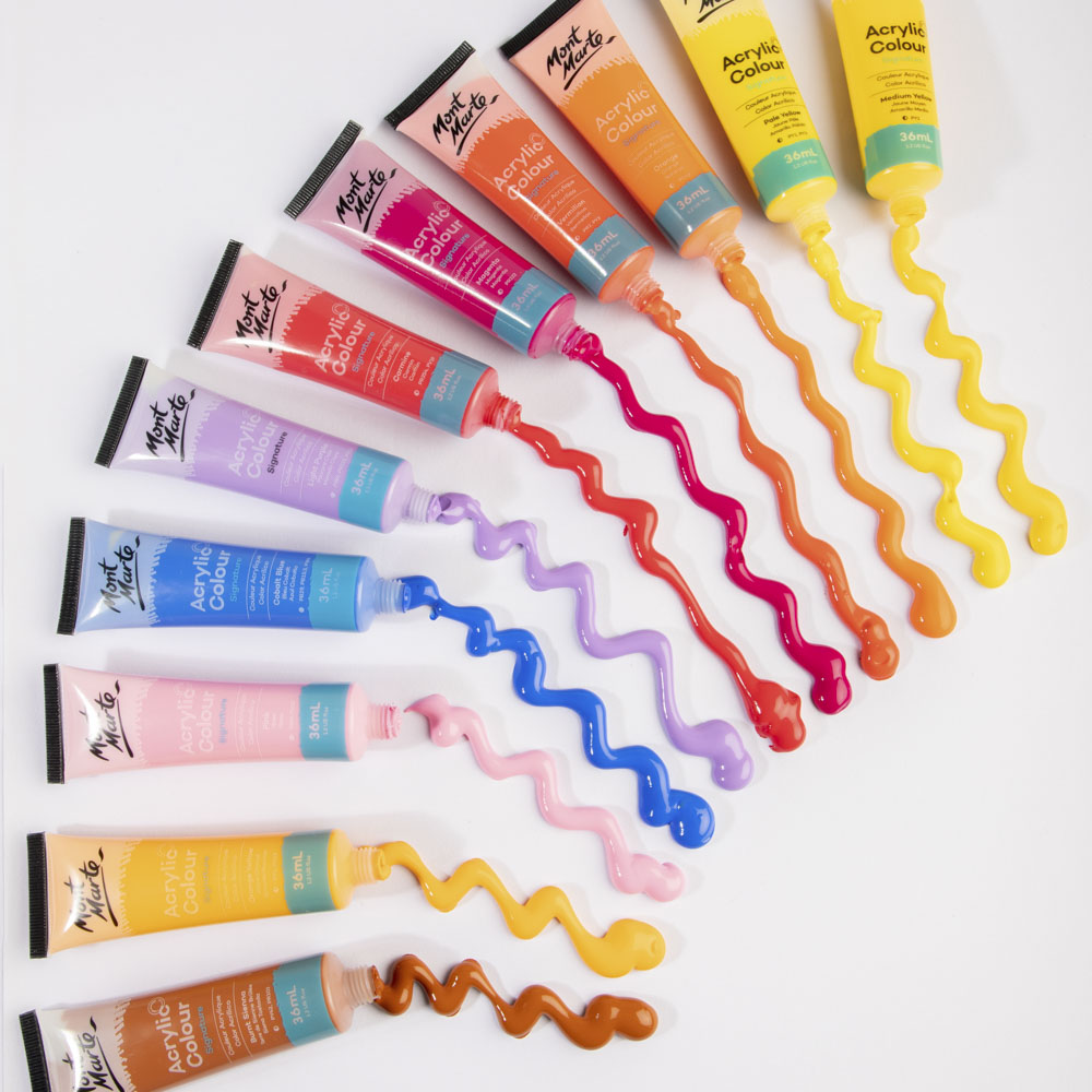 აკრილის საღებავები 48 ფერი ნაკრები MM Acrylic Paint Set 48pc x 36ml