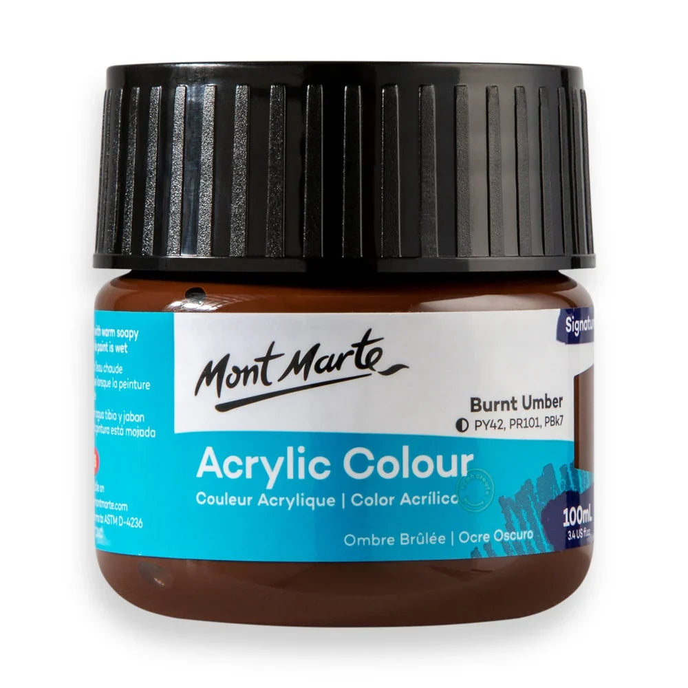 Acrylic Colour Paint Burnt Umber – 100ml