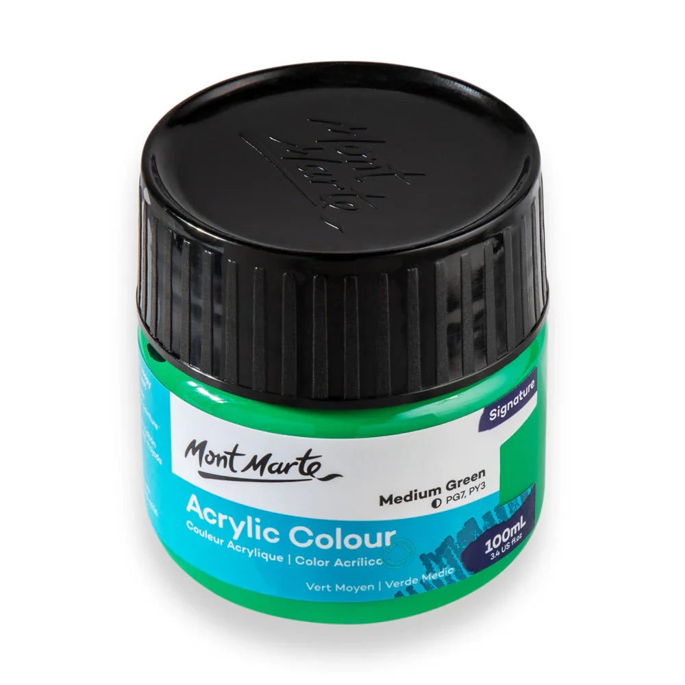 აკრილის საღებავი მწვანე 100 მლ - Acrylic Colour Paint 100ml - Medium Green