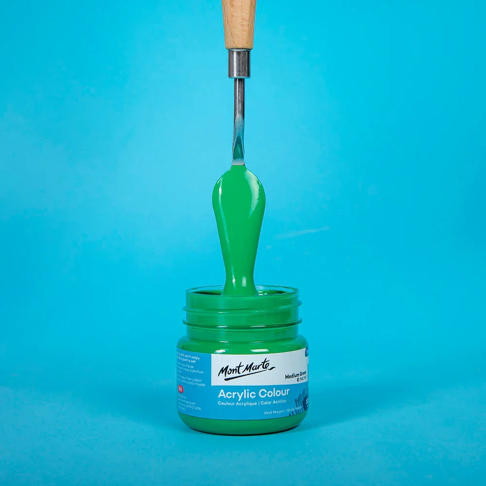 აკრილის საღებავი მწვანე 100 მლ - Acrylic Colour Paint 100ml - Medium Green
