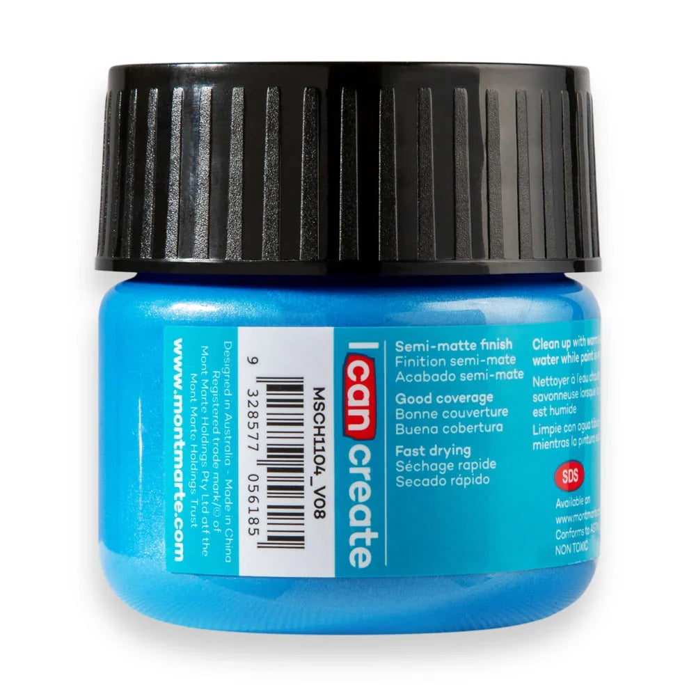 აკრილის საღებავი მეტალის ლურჯი 100 მლ - Acrylic Colour Paint 100ml - Metallic Phthalo Blue