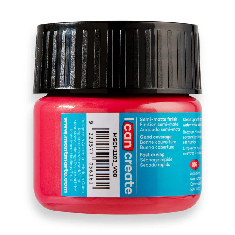 აკრილის საღებავი მეტალის მაგენტა 100 მლ - Acrylic Colour Paint 100ml - Metallic Magenta