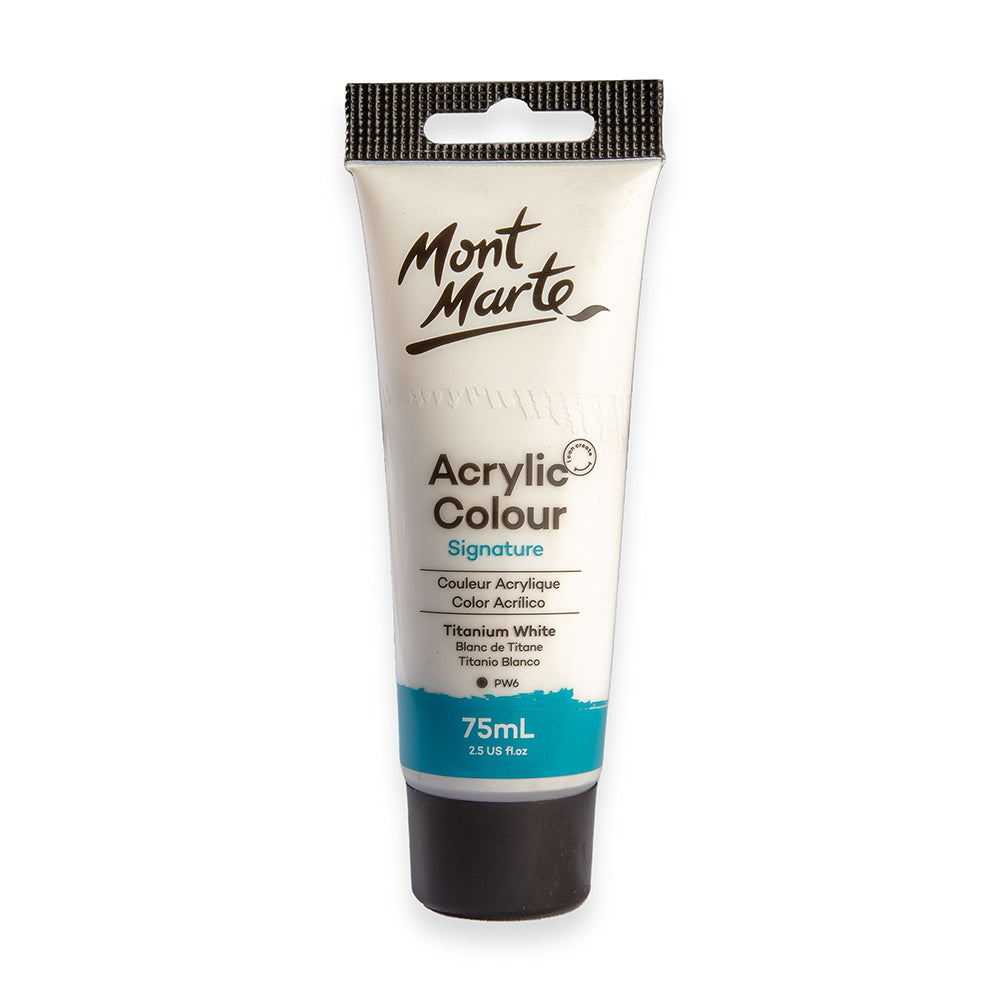 აკრილის საღებავი ტიტანის თეთრი MM Studio Acrylic Paint 75ml - Titanium White
