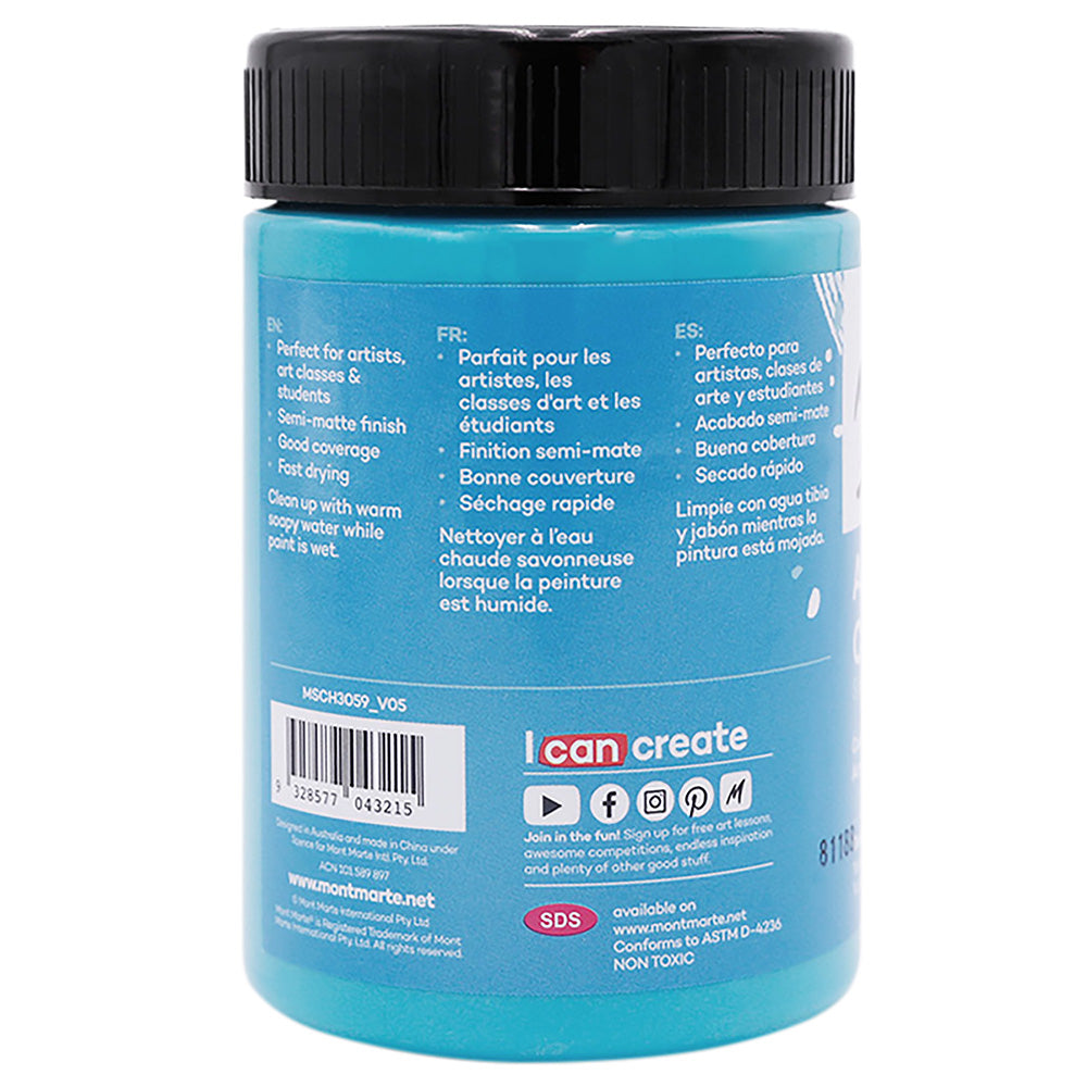 აკრილის საღებავი MM Studio Acrylic Paint 300ml - Turquoise