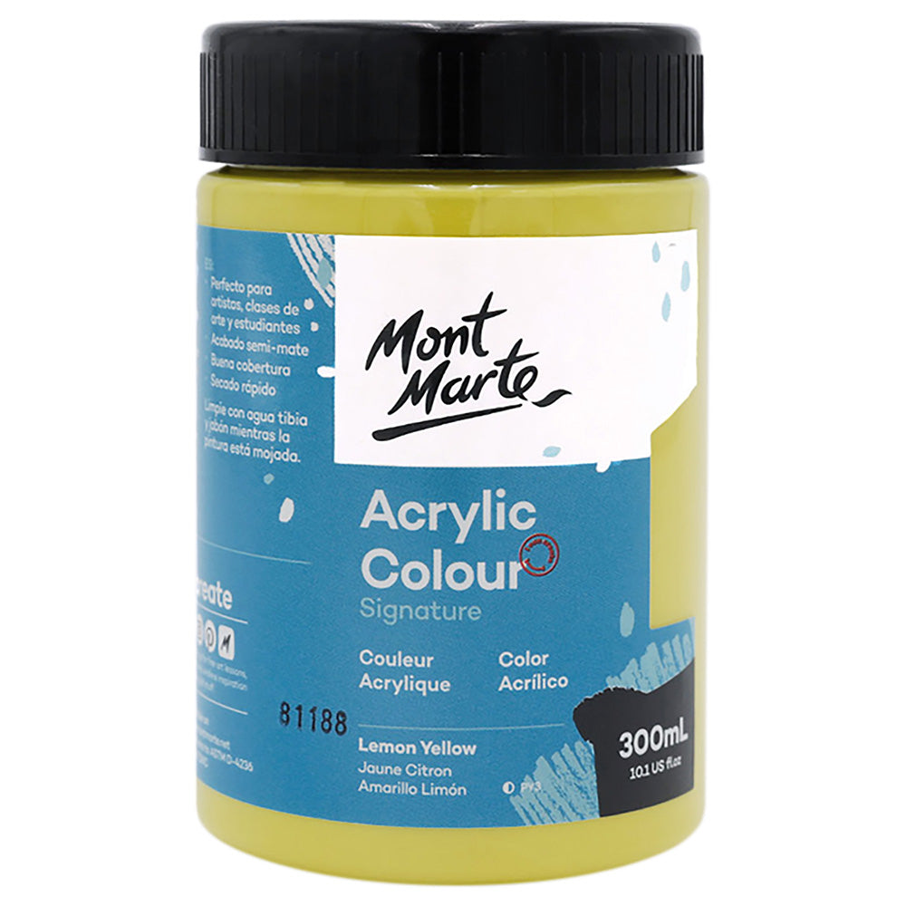 ლიმნის ყვითელი 300მლ MM Studio Acrylic Paint 300ml - Lemon Yellow