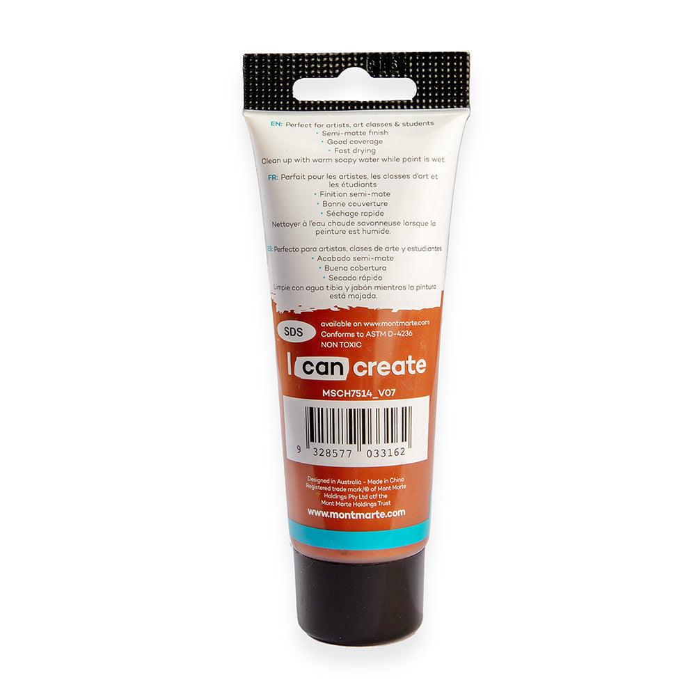 აკრილის საღებავი დამწვარი სიენა MM Studio Acrylic Paint 75ml - Burnt Sienna