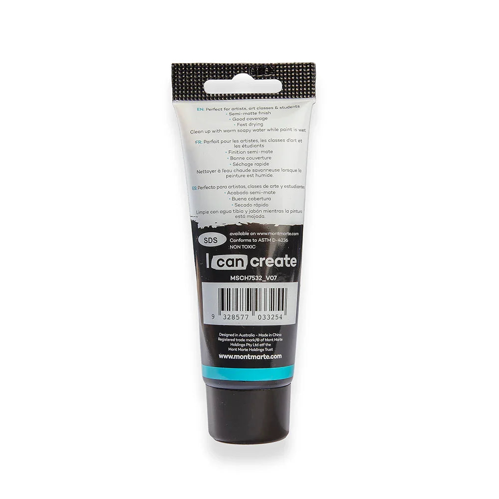 შავი აკრილის საღებავი MM Studio Acrylic Paint 75ml - Lamp Black