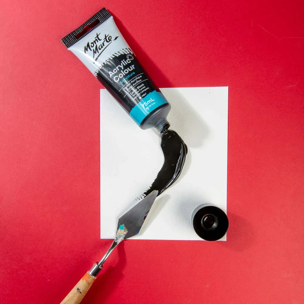 შავი აკრილის საღებავი MM Studio Acrylic Paint 75ml - Lamp Black