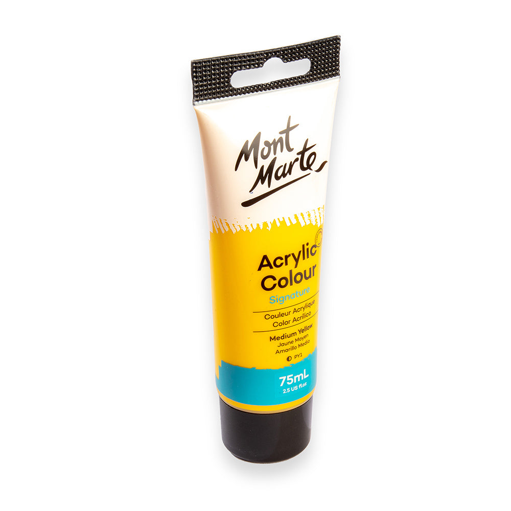 Краска акриловая желтая MM Studio Acrylic Paint 75мл - Medium Yellow