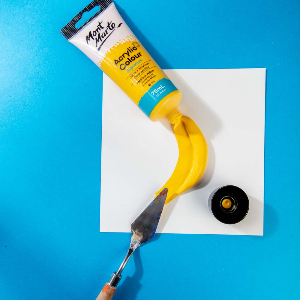 Краска акриловая желтая MM Studio Acrylic Paint 75мл - Medium Yellow