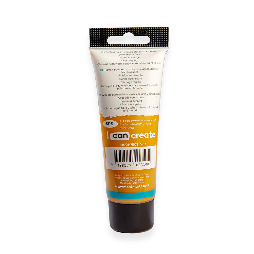 აკრილის საღებავი ყვითელი ოხრა MM Studio Acrylic Paint 75ml - Yellow Ochre