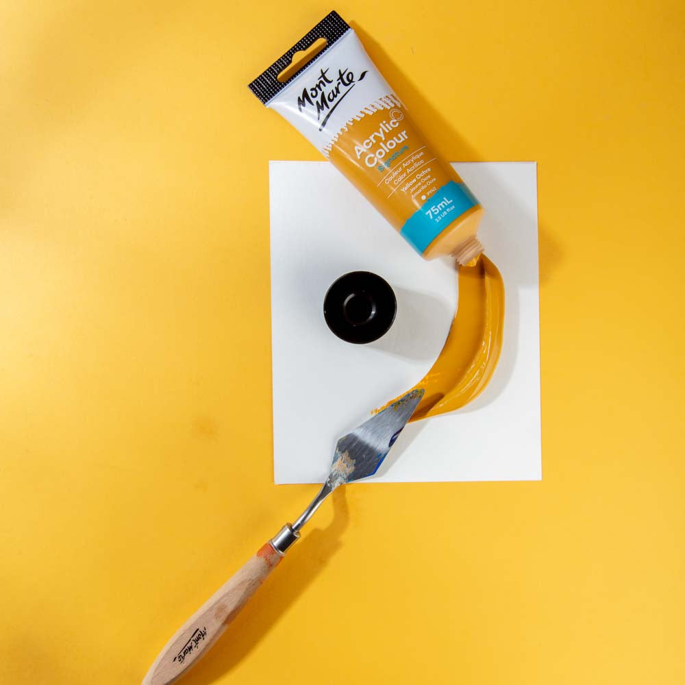 აკრილის საღებავი ყვითელი ოხრა MM Studio Acrylic Paint 75ml - Yellow Ochre