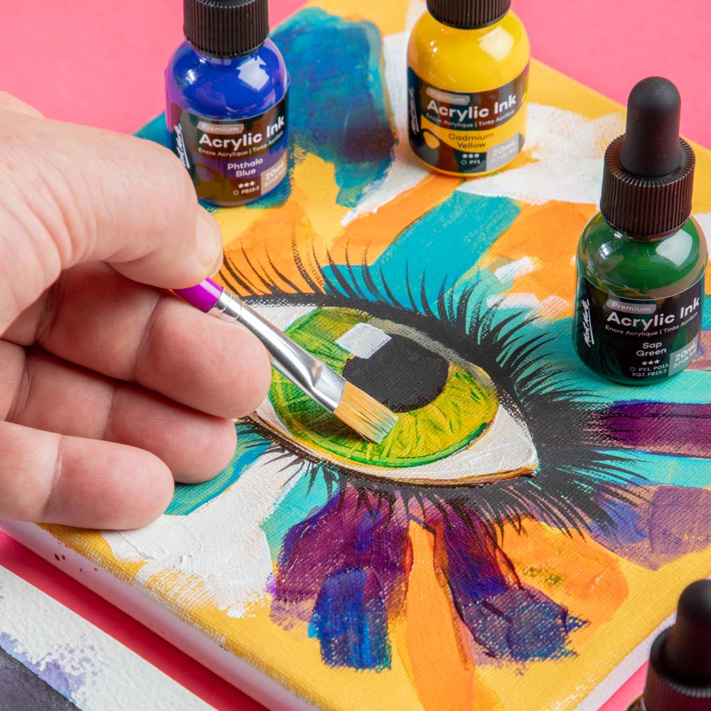 აკრილის მელანი MM Acrylic Ink 6pc x 20ml