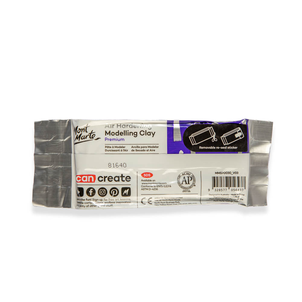 ჰაერზე შრობადი თიხა - Air Hardening Modelling Clay Premium 250g (8.8oz) - White