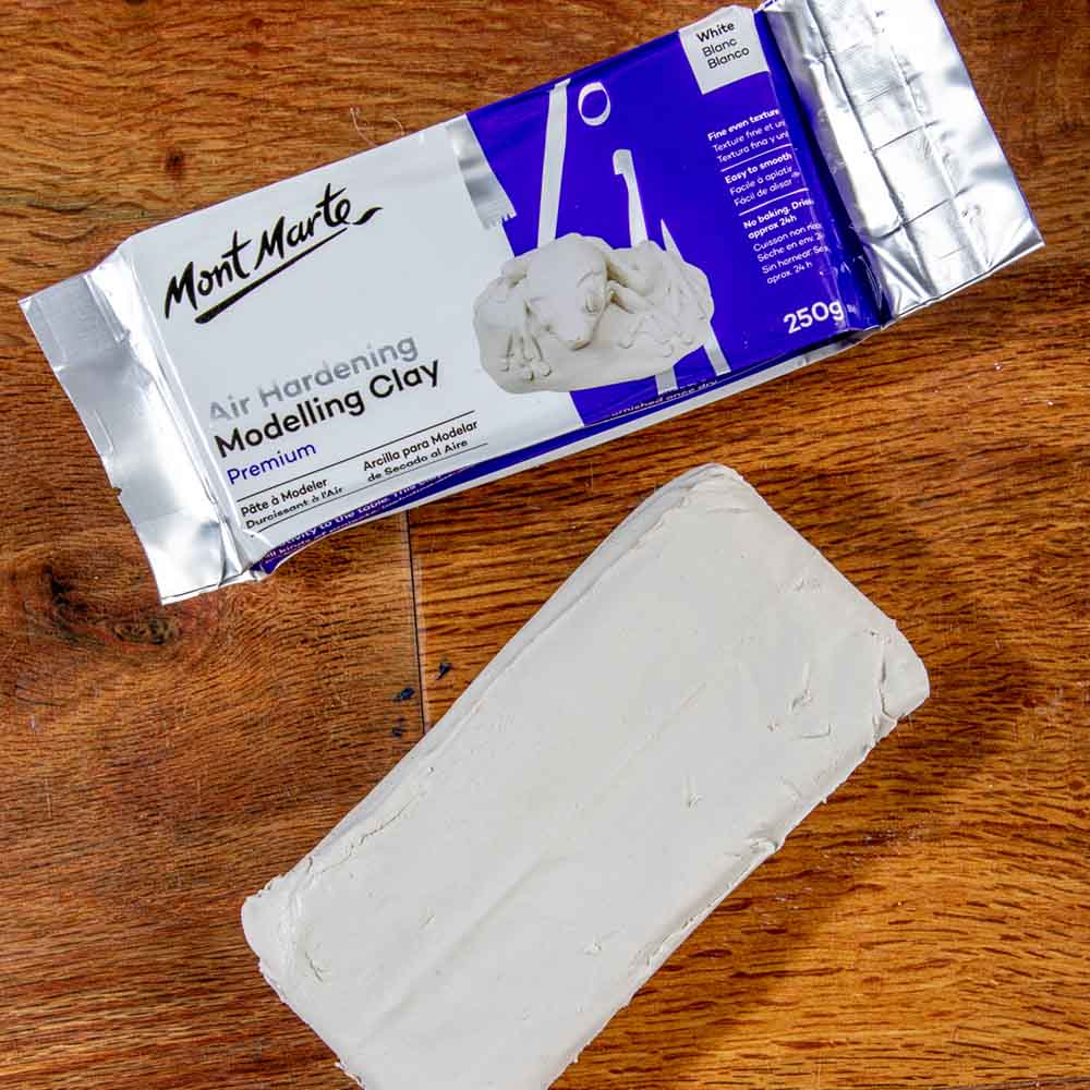 ჰაერზე შრობადი თიხა - Air Hardening Modelling Clay Premium 250g (8.8oz) - White