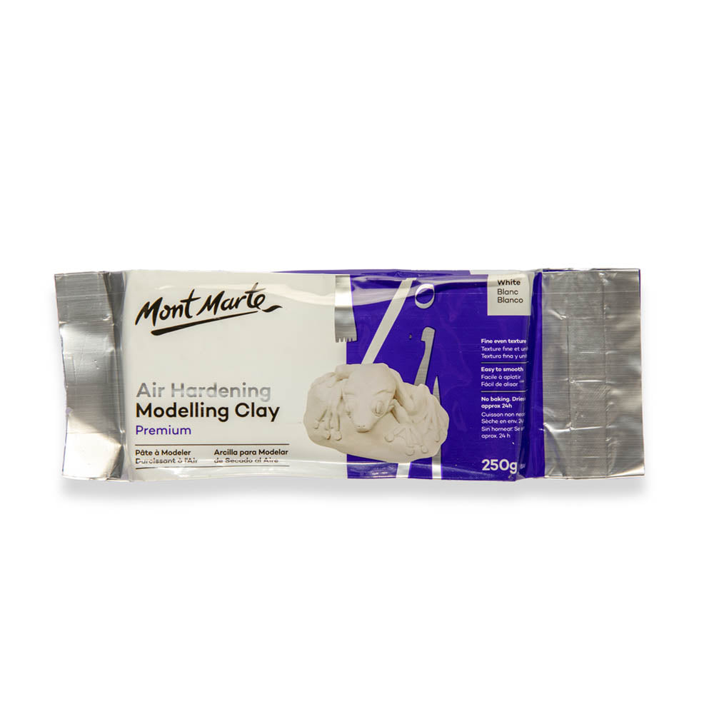 ჰაერზე შრობადი თიხა - Air Hardening Modelling Clay Premium 250g (8.8oz) - White