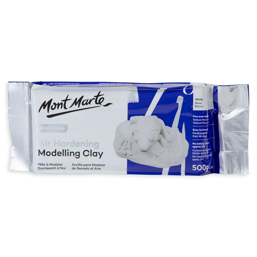 ჰაერზე შრობადი თიხა (თეთრი) 500გ - Air Hardening Modelling Clay - White 500gms