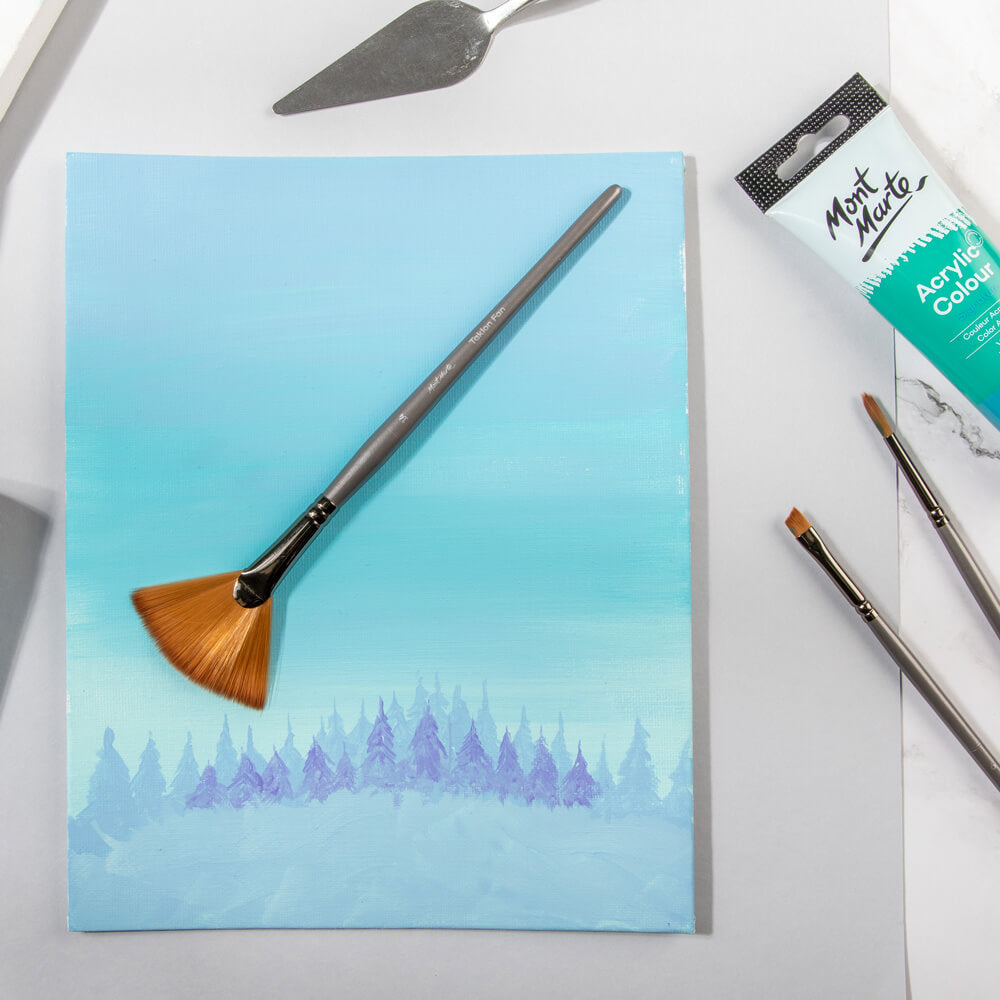 MM Artist Brush Taklon Fan 14