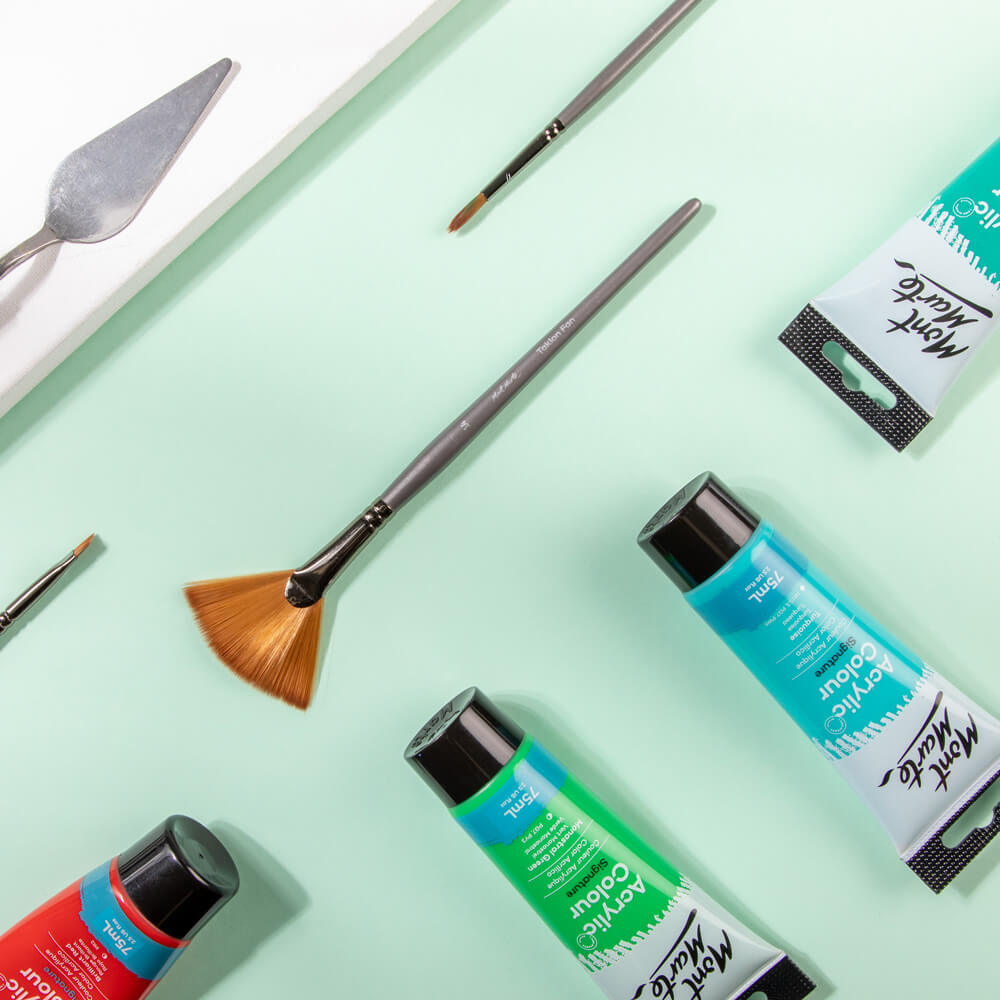 MM Artist Brush Taklon Fan 14