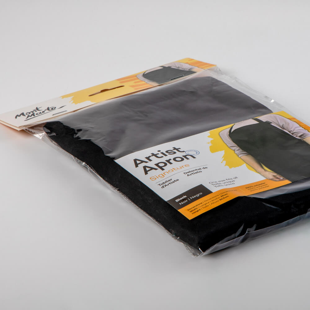 მხატვრის შავი წინსაფარი - Mont Marte Artist Apron Black Signature