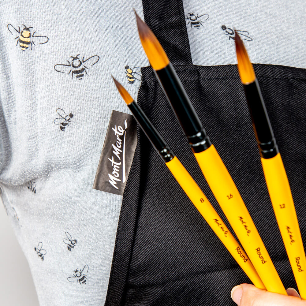 მხატვრის შავი წინსაფარი - Mont Marte Artist Apron Black Signature