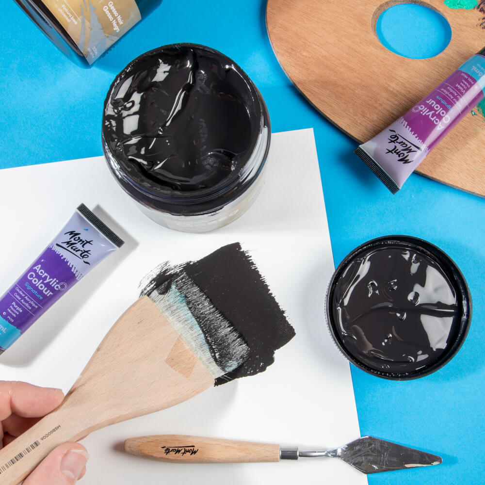 MM Black Gesso Tub 500ml