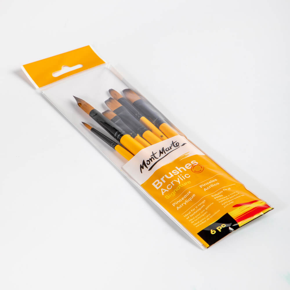 ფუნჯების ნაკრები სინთეთიკური (აკრილის) MM Gallery Series Brush Set Acrylic 6pc