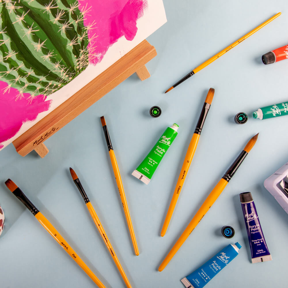 ფუნჯების ნაკრები სინთეთიკური (აკრილის) MM Gallery Series Brush Set Acrylic 6pc